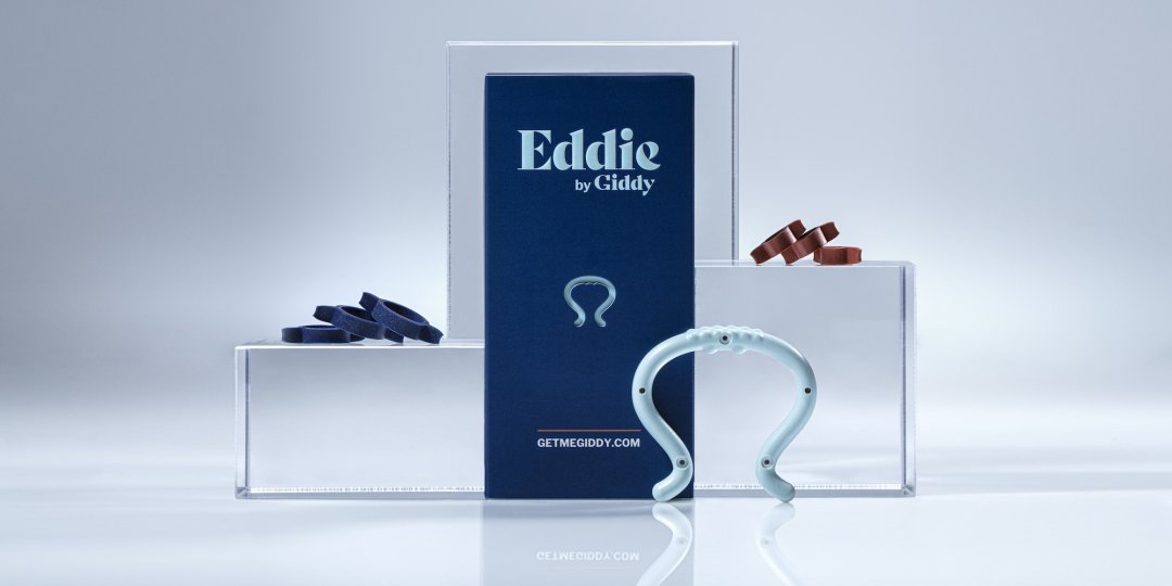 An wearable device called Eddie by Giddy used for erectile dysfunction of the penis.