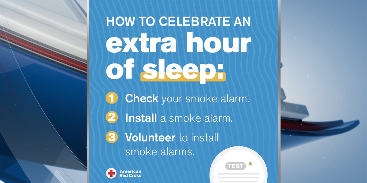 Red Cross recommends test smoke alarms while turning back clocks to help stay safe from home fires