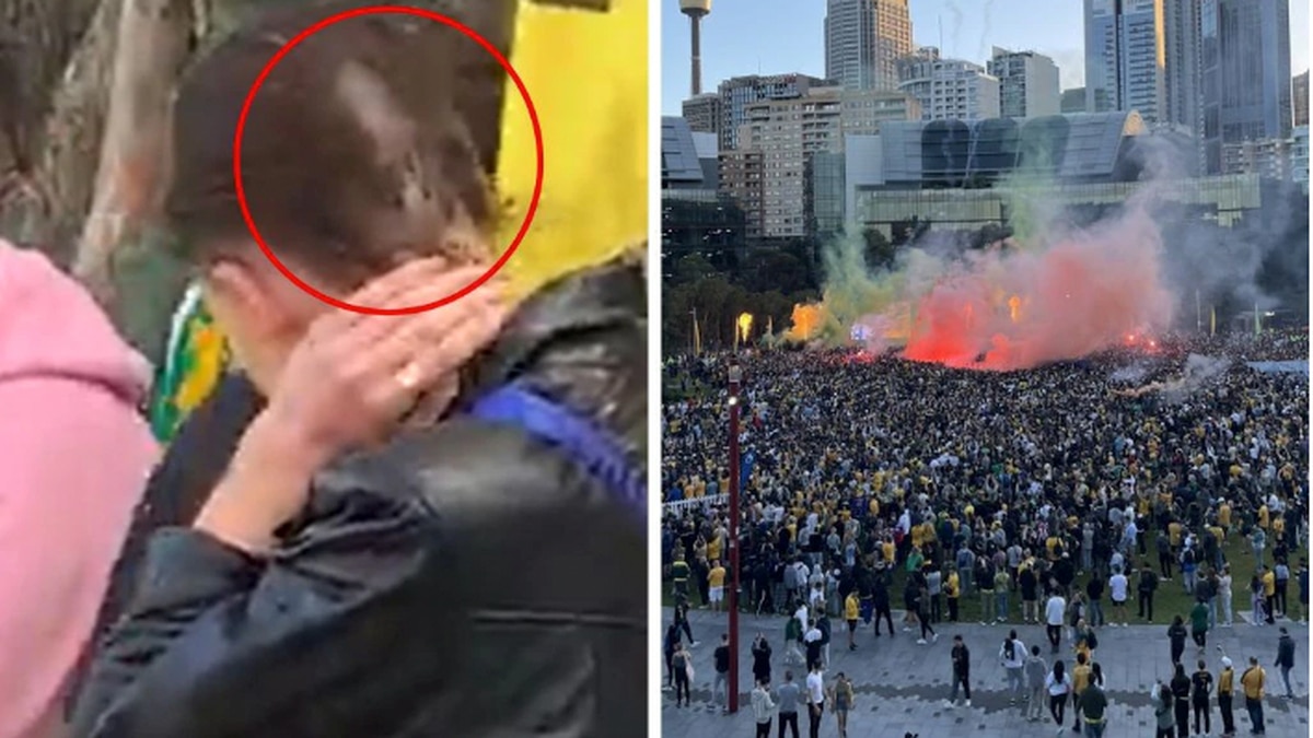 'Chaotic': Wild scenes as Aussie fans go overboard in loss to Argentina